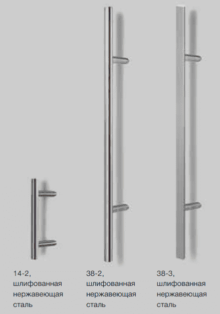 Модели ручек для двери Thermo65