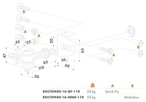 Купить Прикручиваемая петля Locinox (Бельгия) BOLTON4D-16-QF — для калитки и ворот в Цимлянске